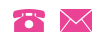 Telephone and email address icons